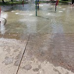 Pooling Water in Play Space at 10934 129 Street NW