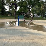 Pooling Water in Play Space at 9231 100 Avenue NW