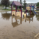 Pooling Water in Play Space at Rideau Park School, 10605 42 Ave Nw, Edmonton T6 J 3 Z9