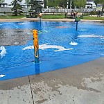 Pooling Water in Play Space at Hilwie Hamdon School, 13815 Cumberland Rd Nw, Edmonton T6 V 1 V3