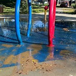 Pooling Water in Play Space at 6510 111 Street NW