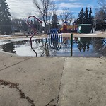 Pooling Water in Play Space at 12956 122 Avenue NW