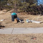 Overflowing Garbage Cans at 111 Street & 23 Avenue, Edmonton, Ab T6 J 4 W5, Canada