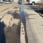 Pooling water due to Depression on Road at 4943 149 Avenue NW