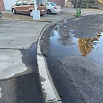 Pooling water due to Depression on Road at 16716 88 Street NW