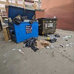Overflowing Garbage Cans at 9696 Jasper Avenue NW