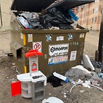 Overflowing Garbage Cans at 8636 106 Avenue NW