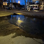 Pooling water due to Depression on Road at 9626 96 A Street NW