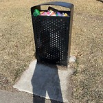 Overflowing Garbage Cans at 15501 Castle Downs Road NW