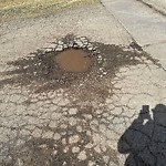 Potholes at 3620 75 Street NW