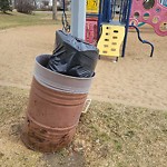 Overflowing Garbage Cans at 15400 93 Ave Nw, Edmonton, Ab T5 R 5 H3, Canada