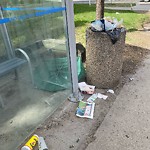 Overflowing Garbage Cans at 10950 82 Avenue NW