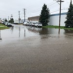 Road Flooded/Drain Blocked at 11002 166 A Street NW