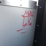 Transit - Graffiti/Vandalism at 1 Sir Winston Churchill Square NW