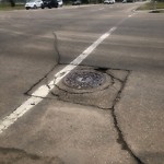 Potholes at 16703 82 Street NW