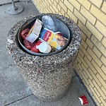Overflowing Garbage Cans at 10404 104 Avenue NW