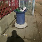 Overflowing Garbage Cans at 10416 95 Street NW