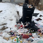 Overflowing Garbage Cans at 9423 110 Avenue NW