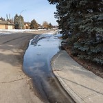 Pooling water due to Depression on Road at 8181 187 St NW