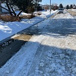 Pooling water due to Depression on Road at 5123 124 Avenue NW