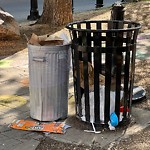 Overflowing Garbage Cans at 10124 104 Street NW