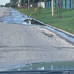 Pooling water due to Depression on Road at 8903 154 Avenue NW