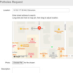 Potholes at 10153 117 St NW