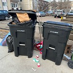 Overflowing Garbage Cans at 10710 85 Avenue NW