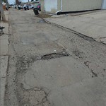 Potholes at 12845 87 Street NW