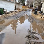 Pooling water due to Depression on Road at 12208 40 Ave Nw, Edmonton T6 J 0 S5