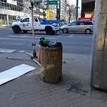 Overflowing Garbage Cans at 10404 Jasper Avenue NW