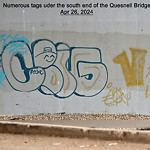 Graffiti Public Property at Quesnell Bridge