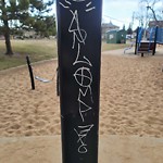 Graffiti Public Property at Hazeldean Park, 9630 66 Ave Nw, Edmonton, Ab T6 E 4 W9, Canada