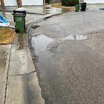 Pooling water due to Depression on Road at 1124 116 Street NW