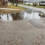Pooling water due to Depression on Road at 9448 100 A Street NW