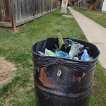 Overflowing Garbage Cans at 7004 11 Ave Nw, Edmonton T6 K 3 J5