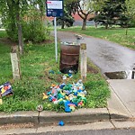 Overflowing Garbage Cans at 10803 122 Street NW