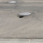 Potholes at 14310 117 Street NW