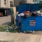 Overflowing Garbage Cans at 10721 108 Street NW