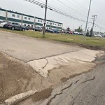 Potholes at 4747 76 Ave NW