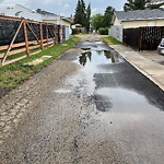 Pooling water due to Depression on Road at 15204 83 Street NW