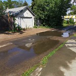 Pooling water due to Depression on Road at 11142 96 Street NW