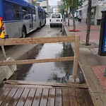 Pooling water due to Depression on Road at 10503 Jasper Avenue NW