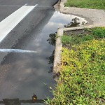 Pooling water due to Depression on Road at 300 Bulyea Road NW