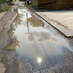 Pooling water due to Depression on Road at 8740 67 Avenue NW