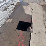 Potholes at 13630 159 Street NW