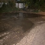 Pooling water due to Depression on Road at 8537 73 Avenue NW