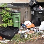 Overflowing Garbage Cans at 9347 96 Street NW