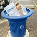 Overflowing Garbage Cans at 10649 124 Street NW