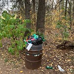 Overflowing Garbage Cans at 2423 Kaasa Road West NW